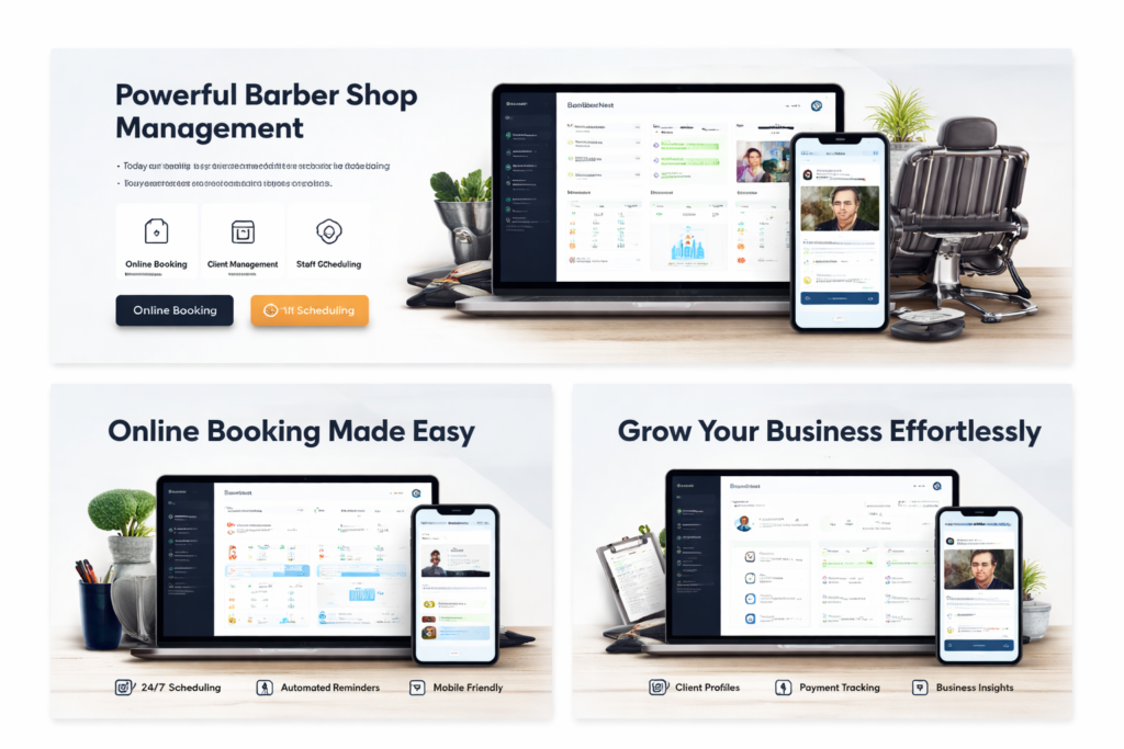 Barbershop store app and wesite solution